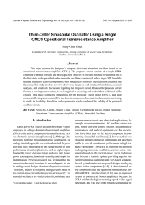 Third-Order Sinusoidal Oscillator Using a Single CMOS Operational