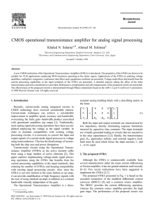 CMOS operational transresistance amplifier for analog signal