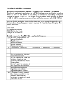 NCUC Rule R8-64