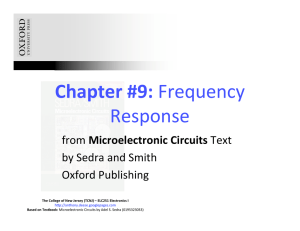 Chapter #9: Frequency Response