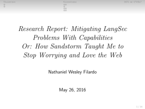 Research Report: Mitigating LangSec Problems With Capabilities Or