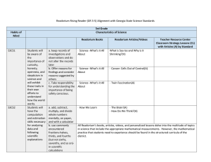Readorium Rising Reader (GR 3-5) Alignment with Georgia State