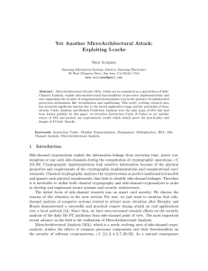 Yet Another MicroArchitectural Attack: Exploiting I