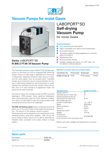 Vacuum Pumps for moist Gases LABOPORT® SD Self