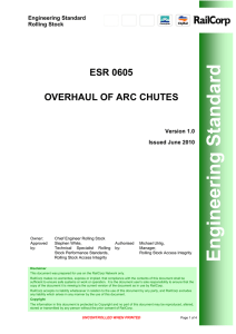 ESR 0605 - Overhaul of arc chutes