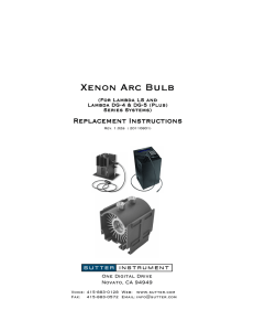 Xenon Arc Bulb - Sutter Instruments