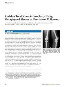 Revision Total Knee Arthroplasty Using Metaphyseal Sleeves