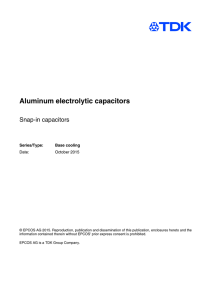 Aluminum electrolytic capacitors - Snap