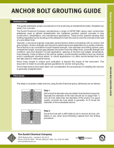 Anchor Bolt Grouting Guide