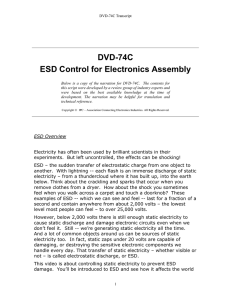 DVD-74C ESD Control for Electronics Assembly