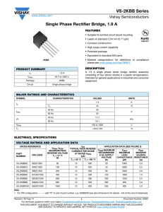 VS-2KBB Series Single Phase Rectifier Bridge, 1.9 A