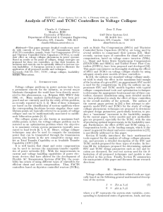 Analysis of SVC and TCSC Controllers in Voltage Collapse