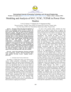 Modeling and Analysis of SVC, TCSC, TCPAR in Power