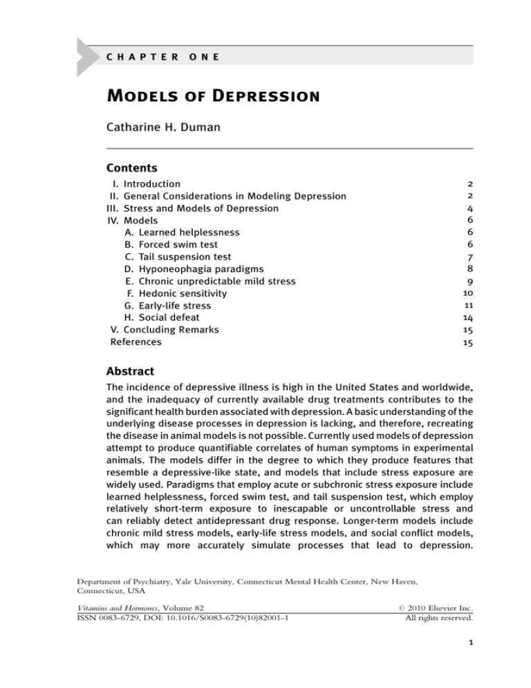chapter 1 research about depression