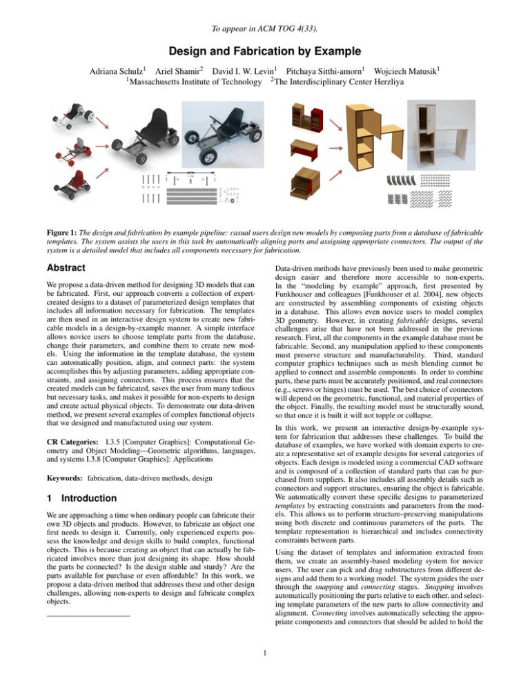 Design and Fabrication by Example