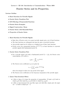 Fourier Series and its Properties.