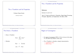 The z-Transform and Its Properties