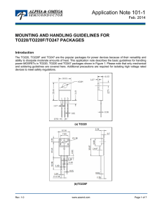 mounting and handling guidelines for to220/to220f/to247 packages