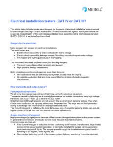 Electrical installation testers: CAT IV or CAT III?