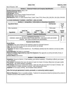 KMCO 77XF MSDS No. MI70 Date of Revision: 7/09 Revision: 5