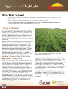 Cover Crop Removal