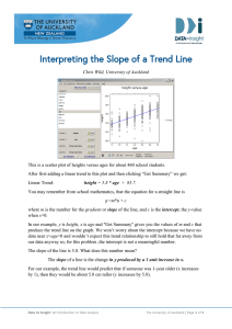 Interpreting the Slope of a Trend Line