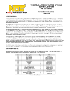 NOS 15970 RPM Switch Installation Instructions