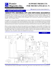 Switching Magnetics for National Semiconductor, Fairchild Chip Sets