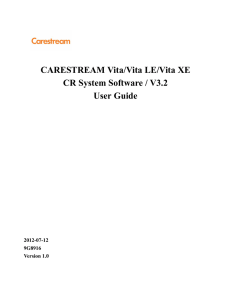 CARESTREAM Vita/Vita LE/Vita XE CR System Software
