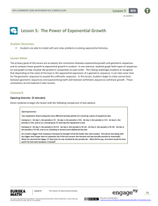 Lesson 5: The Power of Exponential Growth