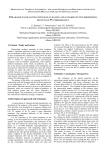 E. Kaplani1, Y. Panayiotatos2, and J.K. Kaldellis 1R.E.S. Laboratory