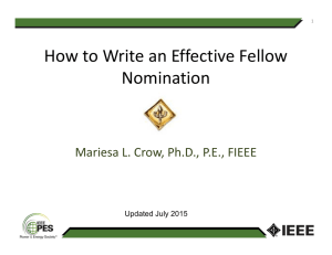 How to Write an Effective Fellow Nomination