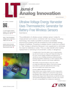 Ultralow Voltage Energy Harvester Uses Thermoelectric Generator for