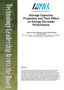 Storage Capacitor Properties and Their Effect on Energy Harvester