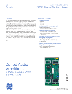 Data Sheet 85010-0057 -- EST3 Zoned Audio Amplifiers