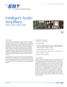 Data Sheet 85010-0089 -- Intelligent Audio Amplifiers