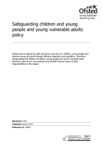 Safeguarding children and young people and young