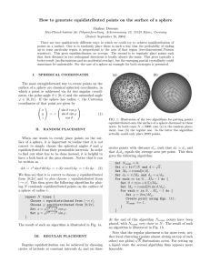 How to generate equidistributed points on the surface of a sphere