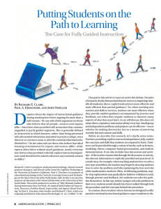 Putting Students on the Path to Learning