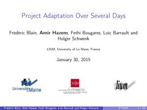 Project Adaptation Over Several Days