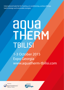1-3 October 2015 Expo Georgia www.aquatherm