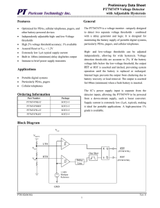 Preliminary Data Sheet PT7M7479 Voltage Detector with Adjustable