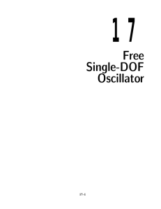 Free SDOF Oscillator