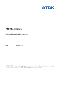 PTC thermistors, general technical information