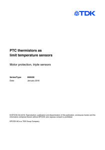 PTC thermistors as limit temperature sensors, motor