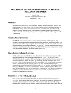 analysis of sel-100/200 series relays` year end rollover operation