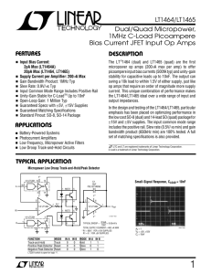 LT1464 - Dual/Quad Micropower, 1MHz C