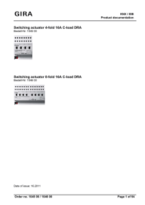 Switching actuator 4-fold 16A C-load DRA Switching actuator 8