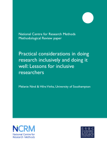 Practical considerations in doing research inclusively and doing it well