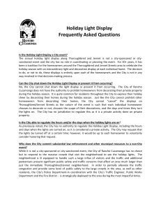 Holiday Light Display Frequently Asked Questions